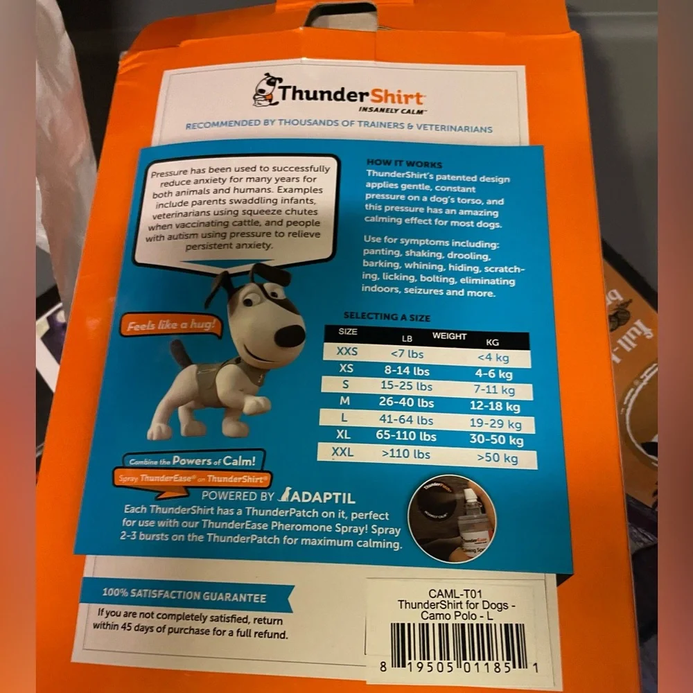 Thundershirt for dog anxiety- New in box - Large - Camo - Picture 4 of 4